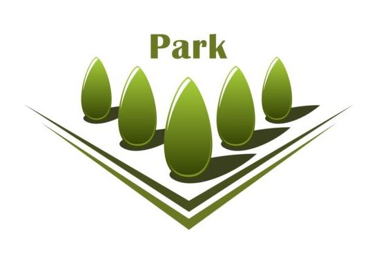 Green park logo vectors set 07