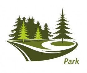 Green park logo vectors set 08