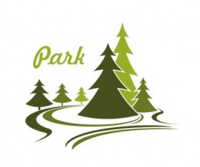 Green park logo vectors set 09