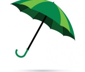 Green umbrella vector illustration
