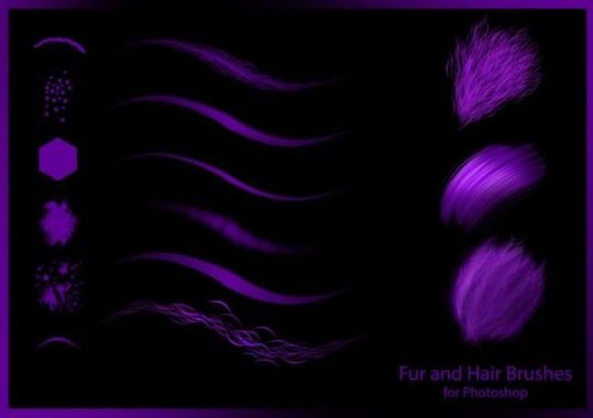 Hair and Fur Photoshop Brushes free download