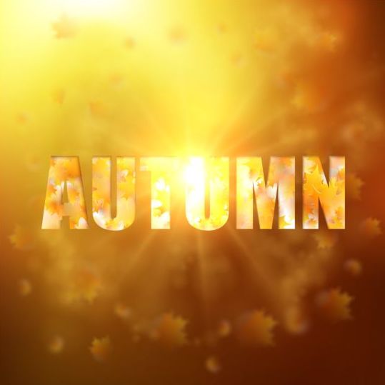 Halation autumn background vector 01