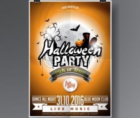 Halloween music party flyer design vectors 02