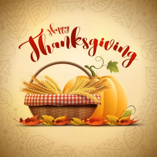 Happy Thanksgiving day poster vector material 01