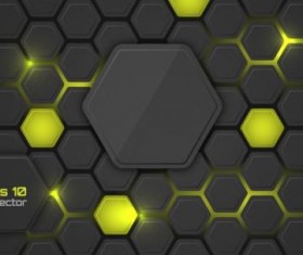 Hexagon shape background light vector