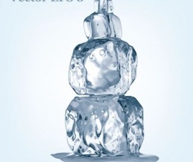 Ice cubes background vector 01