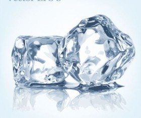 Ice cubes background vector 02