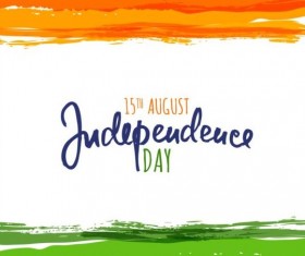 Indian Independence Day watercolor background vector 03