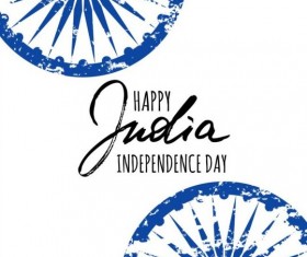 Indian Independence Day watercolor background vector 07