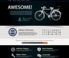 Inventions with creative wetsite template vector 01