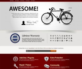 Inventions with creative wetsite template vector 02