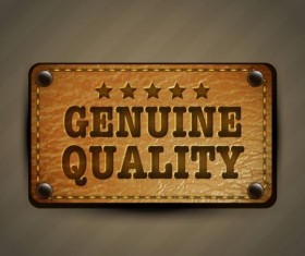 Jeans and leather badges label vector 02