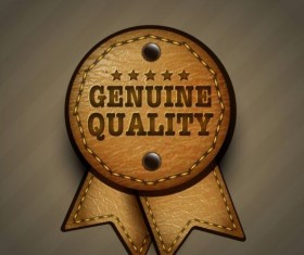 Jeans and leather badges label vector 06