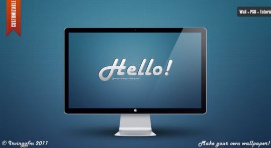 LCD Monitor PSD template