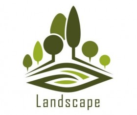 Landscape green logo vector 01
