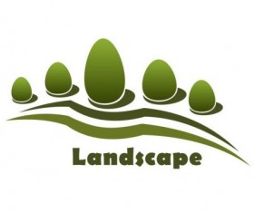 Landscape green logo vector 02