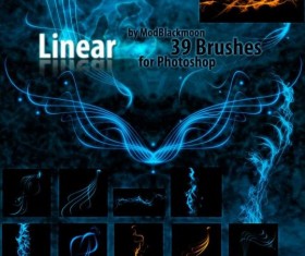Linear photoshop brushes set