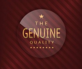 Luxury glass label with red background vector 05