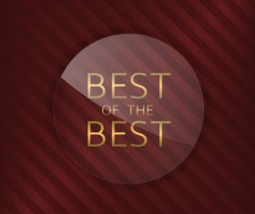 Luxury glass label with red background vector 07