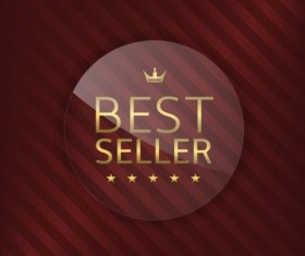 Luxury glass label with red background vector 08
