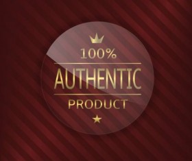 Luxury glass label with red background vector 11