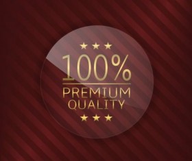 Luxury glass label with red background vector 18