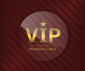 Luxury glass label with red background vector 25