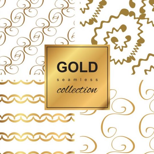 Luxury gold seamless vector pattern 03