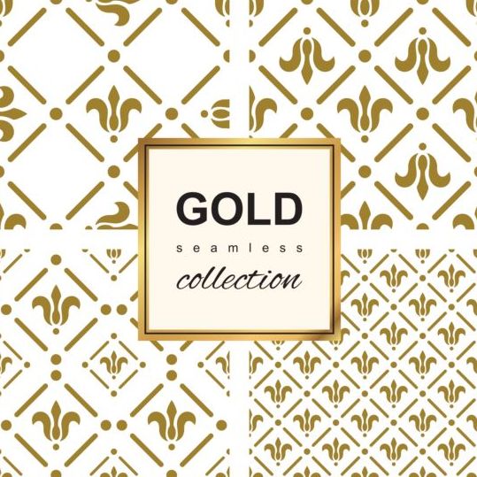 Luxury gold seamless vector pattern 06