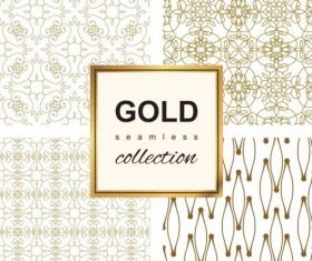 Luxury gold seamless vector pattern 07