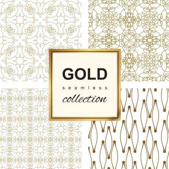 Luxury gold seamless vector pattern 07