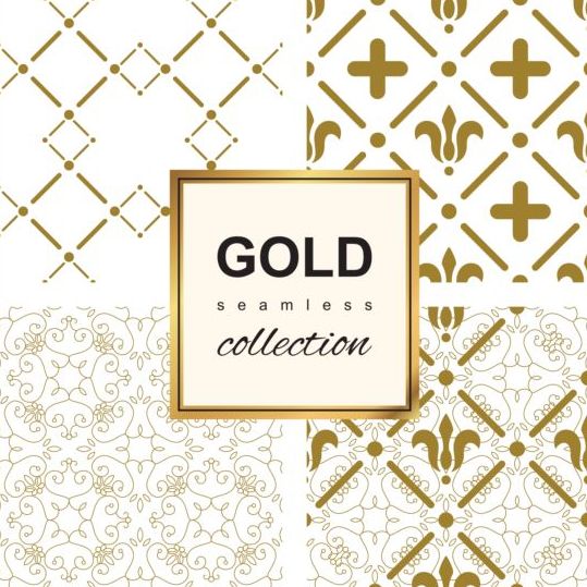Luxury gold seamless vector pattern 09