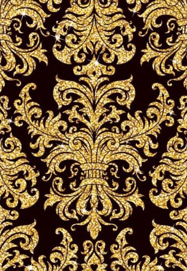 Luxury golden decor pattern vectors set 03