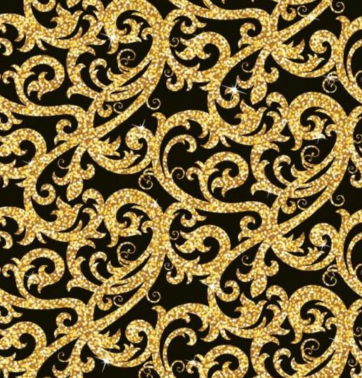 Luxury golden decor pattern vectors set 05 free download