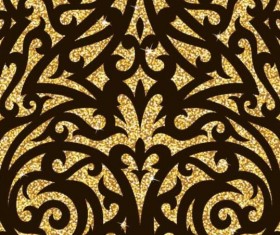 Luxury golden decor pattern vectors set 06