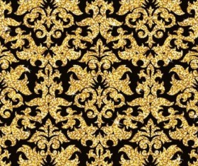 Luxury golden decor pattern vectors set 11