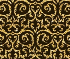 Luxury golden decor pattern vectors set 15
