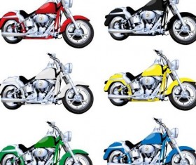 Luxury motorcycle vintage vector set