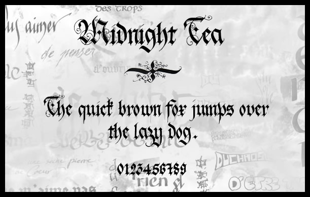 Midnight Tea Fonts