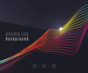 Minimal line background creative vector 02