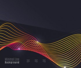 Minimal line background creative vector 04