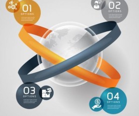 Modern design infographic template vector