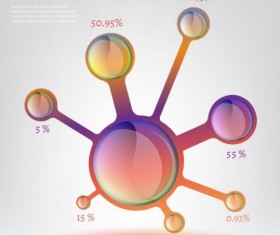 Molecule infographics modern template vector 03