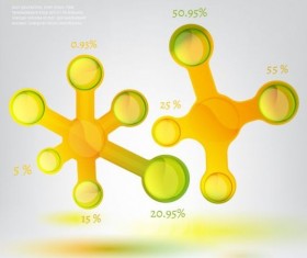 Molecule infographics modern template vector 04