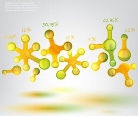 Molecule infographics modern template vector 05