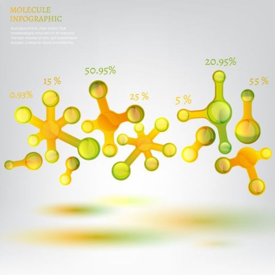 Molecule infographics modern template vector 05