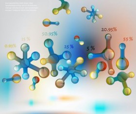 Molecule infographics modern template vector 06