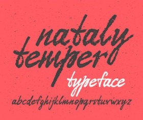 Nataly temper fonts vector