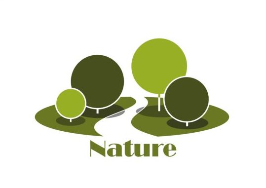 Nature green logo vector