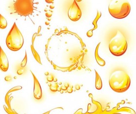 Orange juice elements vector illustration 01